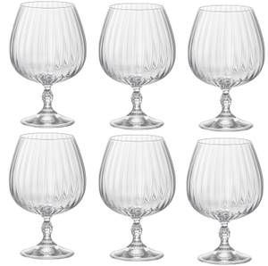 Cognac-Glas America 20's 6er Set Naturfaser - 2 x 17 x 11 cm