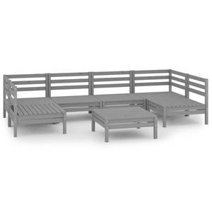 Garten-Lounge-Set Grau - Massivholz - Holzart/Dekor - 64 x 29 x 64 cm