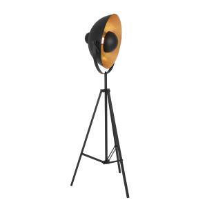 Tripod Stehlampe Sunflower Schwarz - Gold - Metall - 30 x 163 x 30 cm