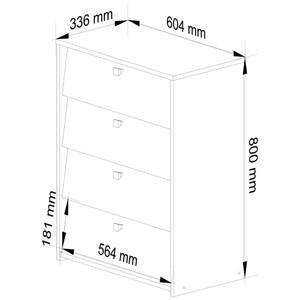 Schuhschrank 4 Classic Weiß