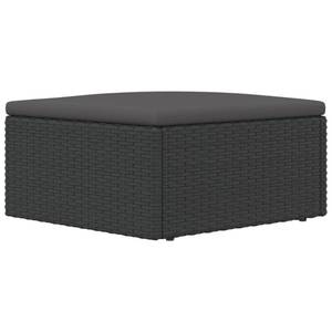 Gartenhocker 3030235-2 Schwarz - Metall - Polyrattan - 53 x 24 x 51 cm