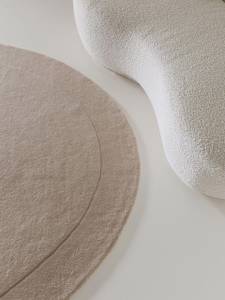 Tapis de laine Shape Blanc crème