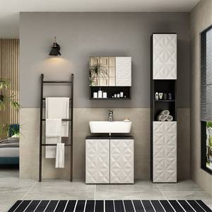 Mobilier de salle de bains Edge Noir - Blanc