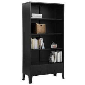 Bücherregal 145360 Schwarz - Metall - 90 x 180 x 90 cm