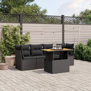 Gartensitzgruppe K6969(5-tlg) Schwarz - Massivholz - 69 x 62 x 62 cm