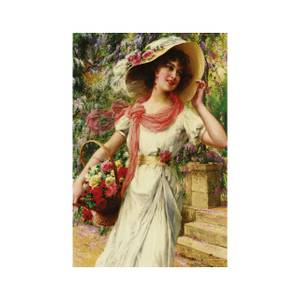 Puzzle Emile Vernon Blumengarten Papier - 28 x 6 x 37 cm