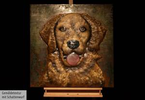 Tableau en métal Guide Dog of the Month Beige - Métal - 80 x 80 x 5 cm