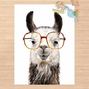 Hippes Lama mit Brille IV 105 x 140 cm