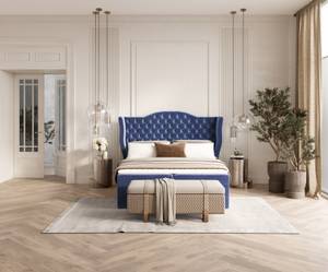 Boxspringbett Royal Blau - Breite: 140 cm