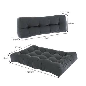 Coussin palette Classic lot de 2 Anthracite