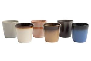 Kaffeetasse Earth 6er Set Keramik - 2 x 8 x 8 cm