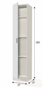 Armoire polyvalente 1 porte Clearwater Blanc