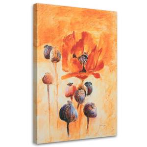 Leinwandbild Orange Blumen 40 x 60 cm