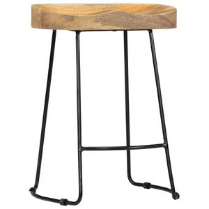 Tabouret de bar 296889 (lot de 2) Noir - Marron - 46 x 52 x 38 cm