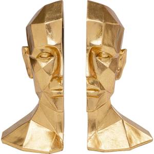 Buchstütze Face Gold - Kunststoff - 16 x 24 x 12 cm