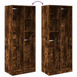 Kleiderschrank 298537-4 Raucheiche Dekor - Breite: 80 cm