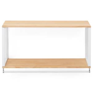 Étagère Portemanteau  30x120x55cm BL-NA Blanc - Bois massif - Bois/Imitation - 120 x 56 x 30 cm