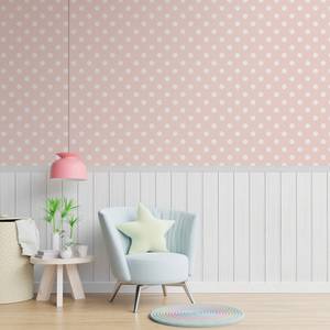 Wallpanel Punkte-Tapete Grau - Rosé