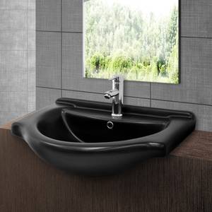 Waschbecken BONOMINI Schwarz - Keramik - Metall - 52 x 22 x 68 cm