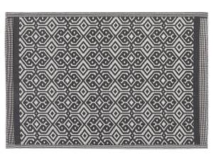 Tapis d'extérieur BARMER Noir - Blanc - Textile - 180 x 120 x 120 cm