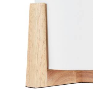 Tischlampe Holzfuß Braun - Weiß - Holzwerkstoff - Textil - 15 x 33 x 15 cm