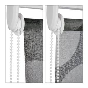 Store de baignoire gris à pois Largeur : 60 cm