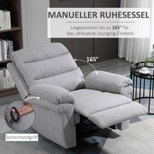 Ruhesessel mit Liegefunktion 839-255LG Grau - Metall - 92 x 102 x 91 cm