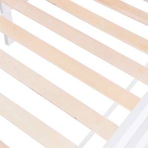Hausbett Kinderbett Pontus Ⅳ Weiß - Holzwerkstoff - Metall - Massivholz - Holzart/Dekor - 97 x 159 x 207 cm