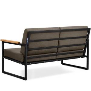 Gartensofa TRIBO 2-Personen Beige - Schwarz