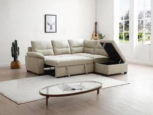 Schlafsofa TOLMINA Beige - Textil - 208 x 95 x 240 cm