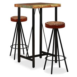 Bar-Set(3-teilig) 275141 Braun - Metall - Massivholz - 60 x 107 x 60 cm