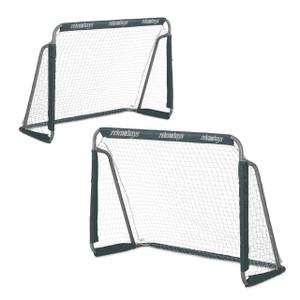 Cage de foot en lot de 2 Gris - Blanc - Métal - Textile - 150 x 110 x 75 cm