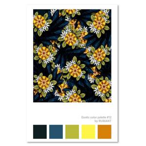 Wandbilder Bunte Blumen Abstrakt 40 x 60 cm