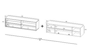 TV-Lowboard Glamour Elpis 2 Weiß