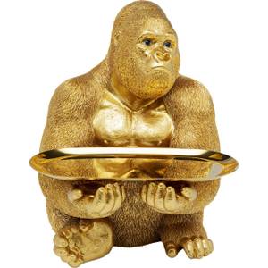 Deko Figur Gorilla Butler Gold - Kunststoff - 29 x 37 x 32 cm