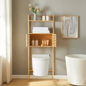 Toilettenregal Haugesund Beige - Bambus - 60 x 158 x 26 cm