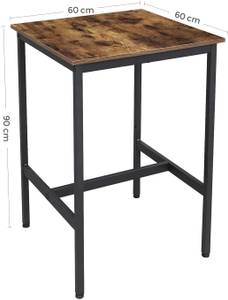 Barhocker Braun - Holzwerkstoff - Metall - 60 x 90 x 60 cm