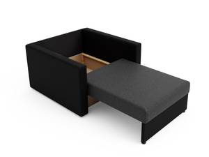 Sofa HEVI Schwarz - Steingrau - Breite: 98 cm