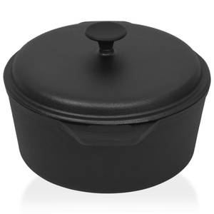 vidaXL Topf Ø26,5 cm Schwarz - Metall - 27 x 12 x 27 cm