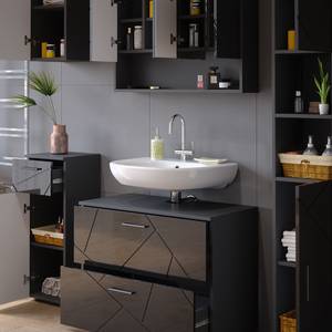 Mobilier de salle de bains Irma Anthracite - Anthracite brillant