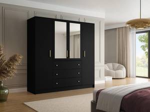 Armoire LIZANDRO Noir - Bois manufacturé - 58 x 200 x 196 cm