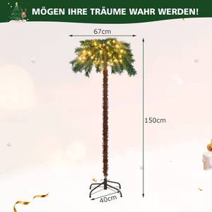 150 cm Künstliche Palme Grün - Kunststoff - 67 x 150 x 67 cm