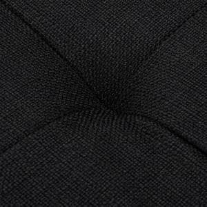 Tabouret avec espace de rangement Noir - Argenté - Bois manufacturé - Matière plastique - Textile - 46 x 43 x 46 cm