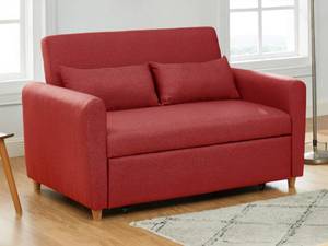 Schlafsofa AYLA Rot - Textil - 87 x 86 x 140 cm