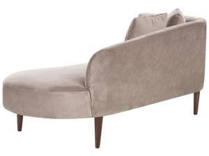 Chaiselongue CHAUMONT Beige - Eiche Dunkel - Taupe - Armlehne davorstehend rechts - Ecke davorstehend links