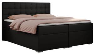 Boxspringbett CARMEN Schwarz - Breite: 200 cm - H4 - Kunstleder