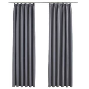 Rideau(lot de 2) 299467 Gris - Hauteur : 245 cm