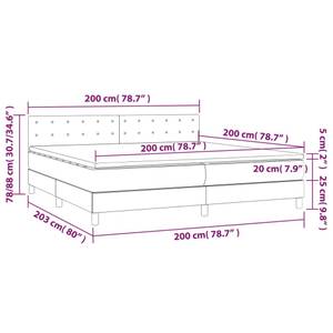 Boxspringbett 3017265-28 Creme - Breite: 200 cm