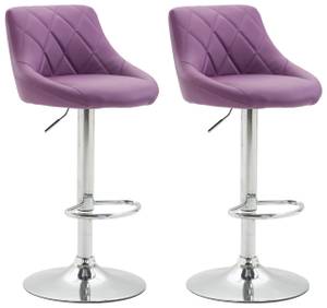 2er Set Barhocker Lazio Kunstleder Violett