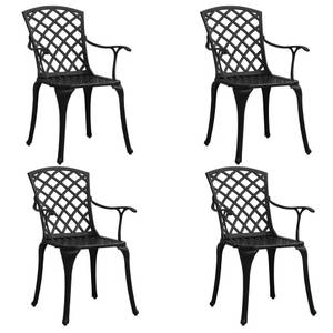 Bistroset (5-teilig) 3011682-2 Schwarz - Metall - 90 x 74 x 90 cm